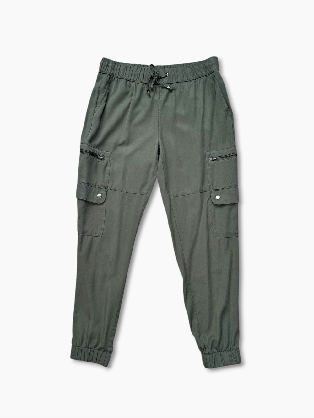 BANANA REPUBLIC FACTORY Tencel Cargo‎ Jogger XS Olive Casual Utility Streetwear